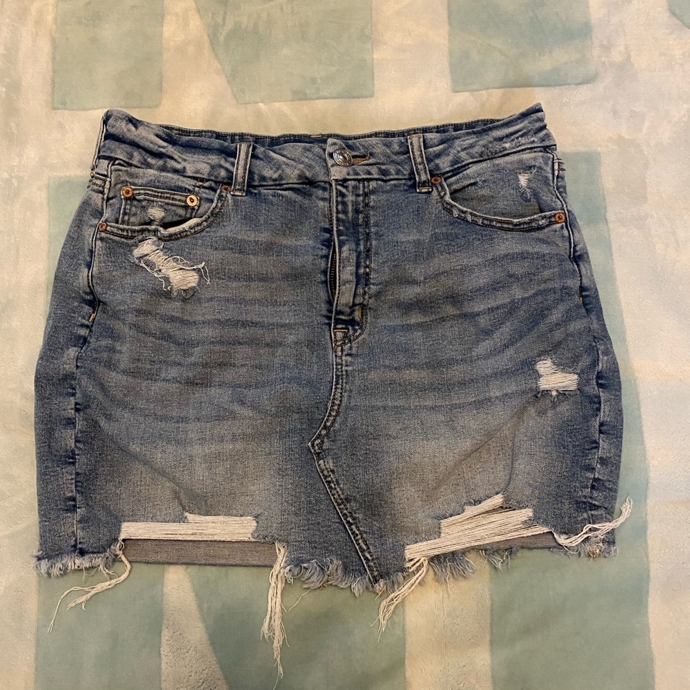 American eagle blue jean skirt